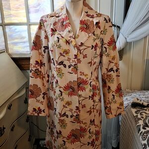 Pink Embroidered Bandolino Coat with Floral Design, S